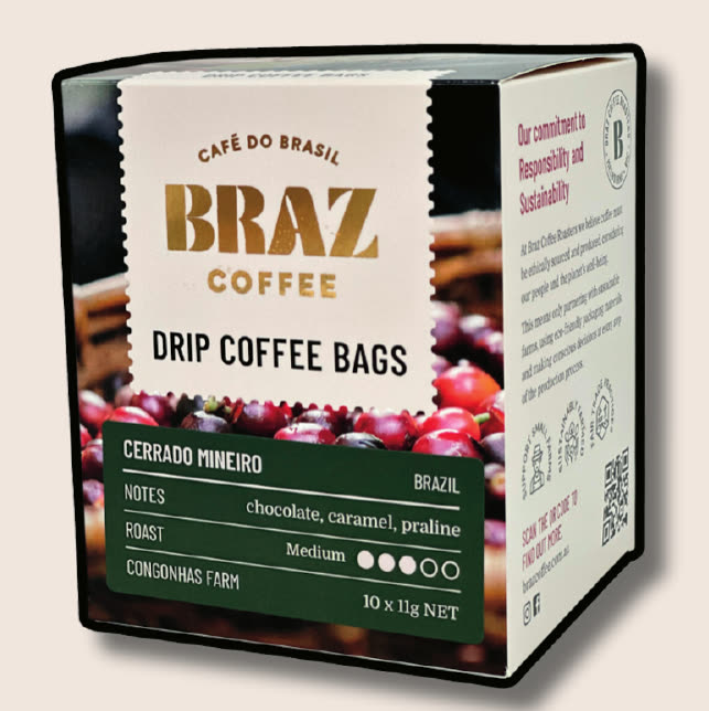 Braz Drip Coffee Bags retail box
